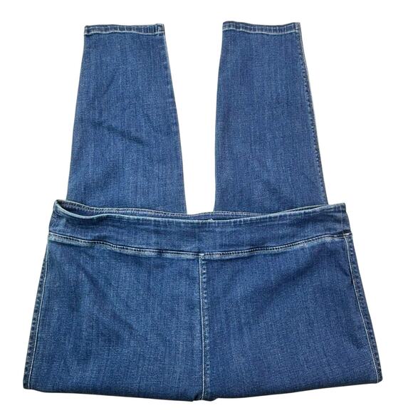 LOGO by Lori Goldstein Womens Plus 26W Stretch Comfy Elastic Waist Pull-on Jeans - Picture 3 of 16